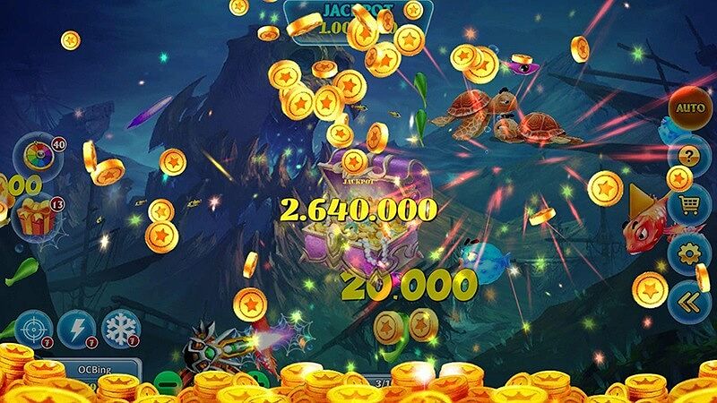 Người chơi được cấp súng và số lượng đạn nhất định để bắn cá trong game.